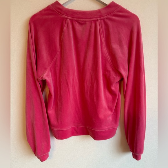 Anthropologie Pink Velvet Sweat Shirt - Picture 2 of 4